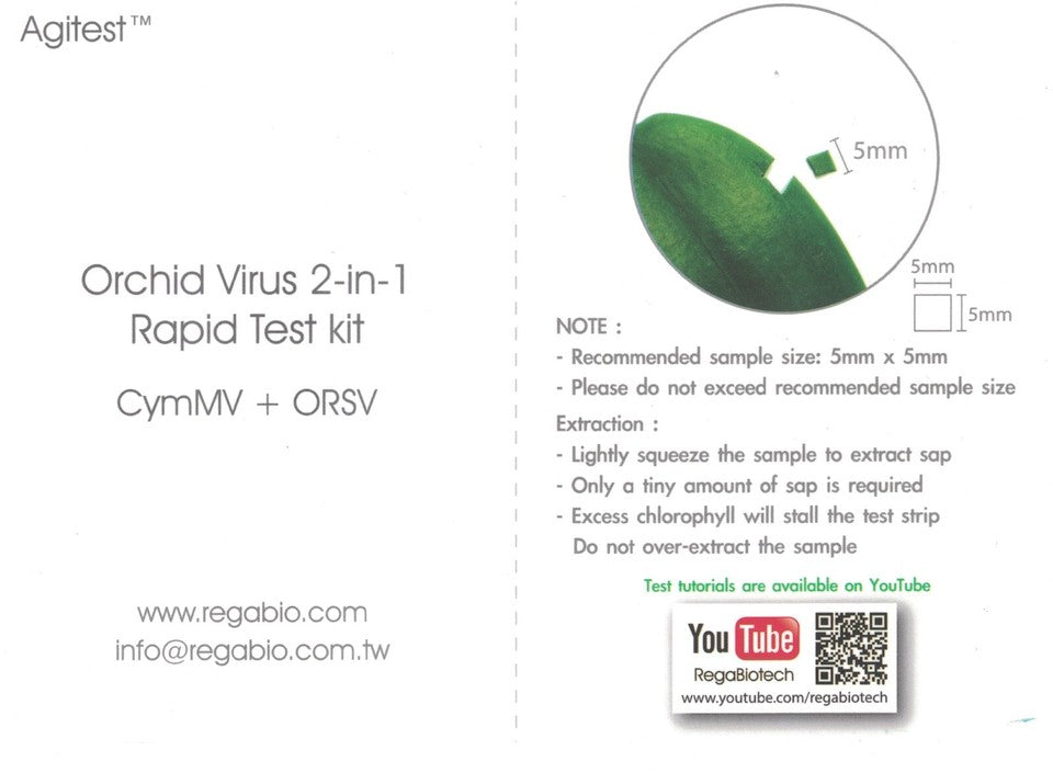 Orchid Virus Test Kit- 2 in 1 Rapid Test (Agitest)